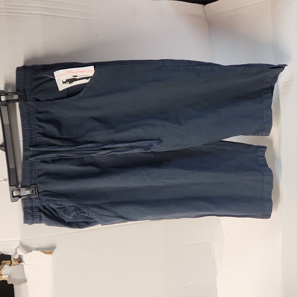NWT Ragtop Women's sz M 100% cotton Capris Pants w/elastic Waist & ties